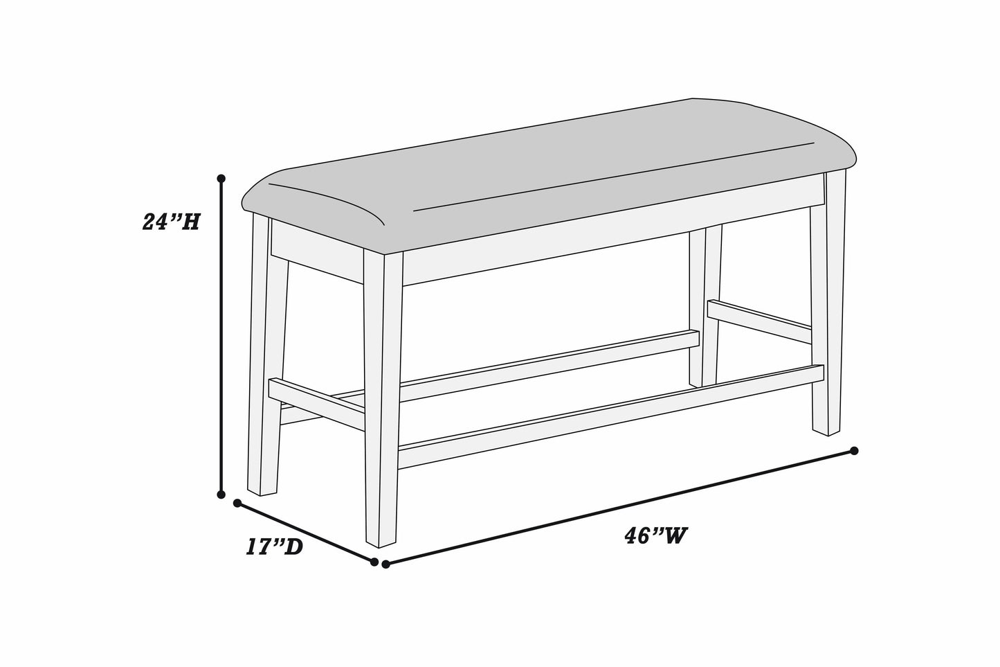 6-Seats Counter Height Dining Set