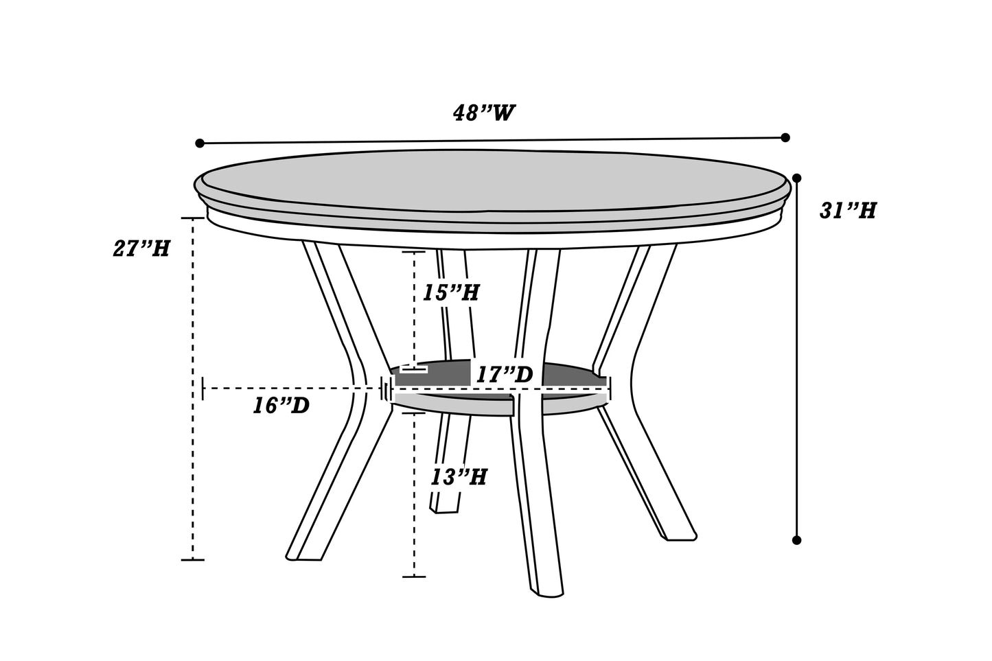 4-Seats Dining Set