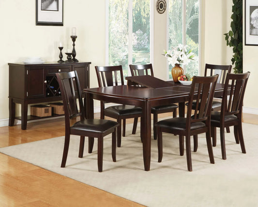Casual Dining Table Set-Built in Leaf (Table + 6 Chairs)