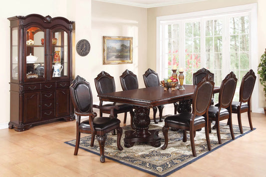 Formal Dining Set (Table W Leaf + 8 Chairs)