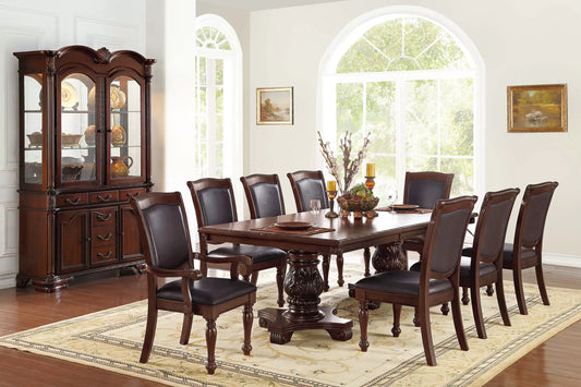 Formal Dining Set (Table W Leaf + 8 Chairs)