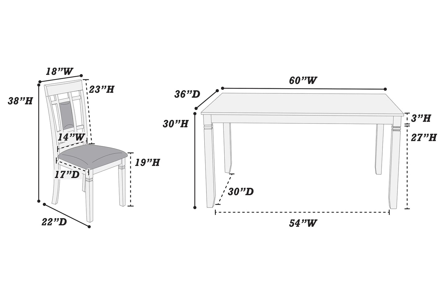 7-Pcs Dining Set (Table + 6 Chairs)