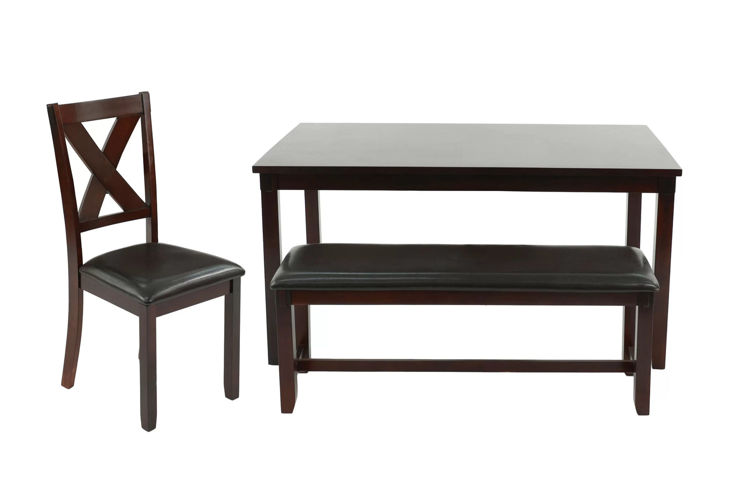6-Pcs Dining Set (Table + 4 Chairs + Bench)