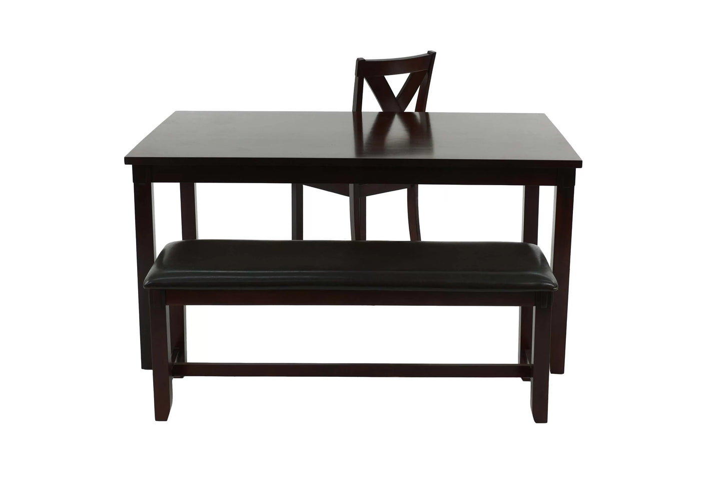 6-Pcs Dining Set (Table + 4 Chairs + Bench)
