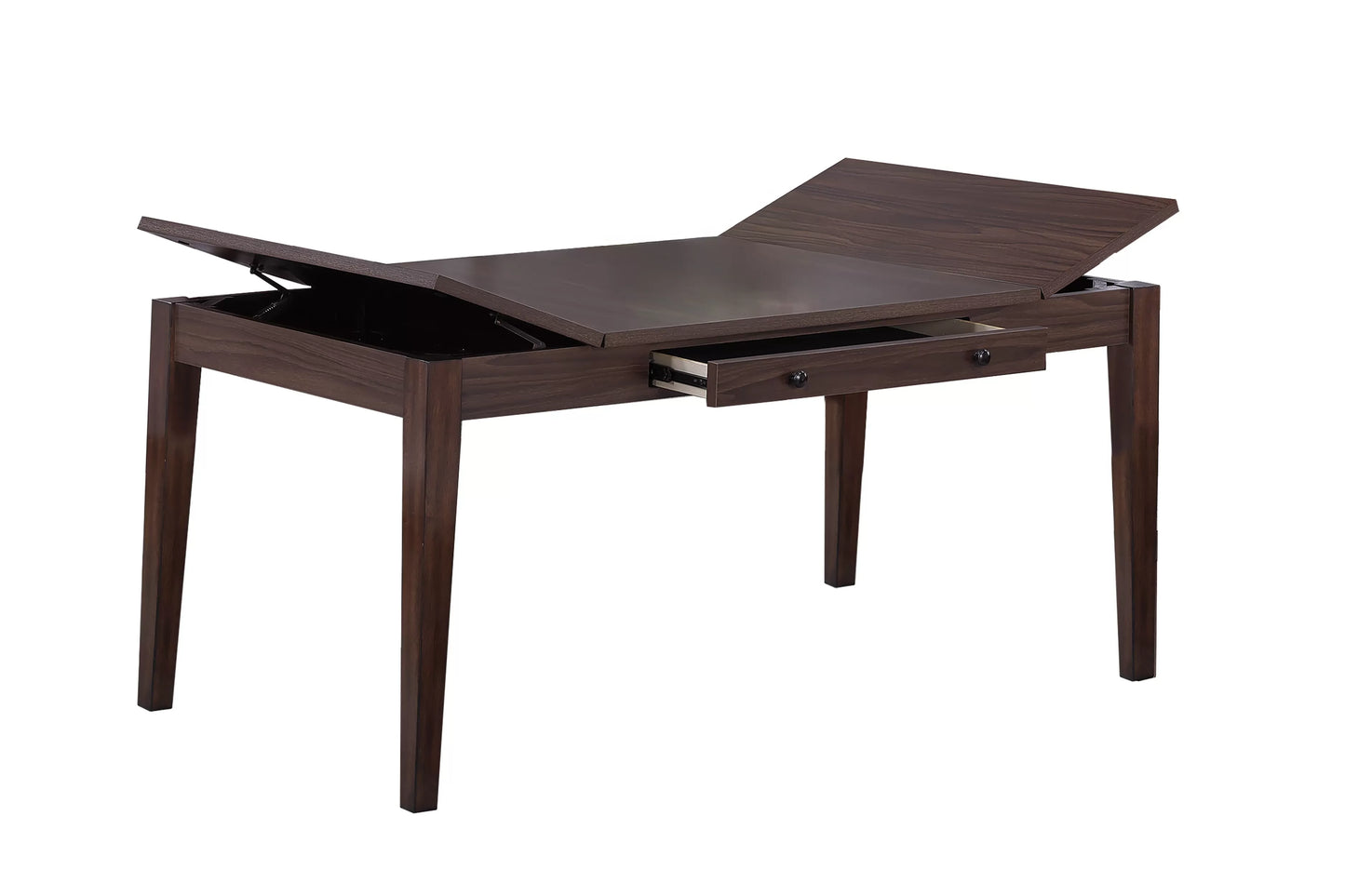 Casual Dining Table Set-Lift-Top Storage & Drawer (Table +4 Chairs + Bench)