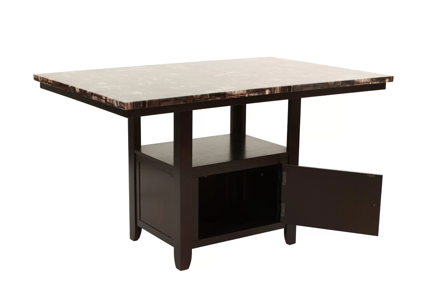 Casual Dining Table Set Under-Table Storage (Table + 4 Chairs + Bench)