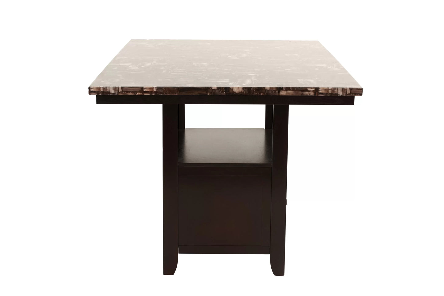 Casual Counter Height Table Set Under-Table Storage (Table + 4 Chars + Bench)