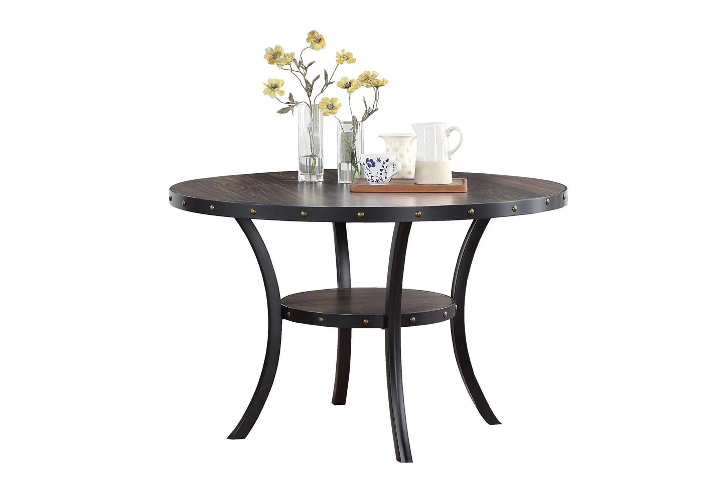 Casual Dining Table Set Under-Table Shelf (Table + 4 Chairs)