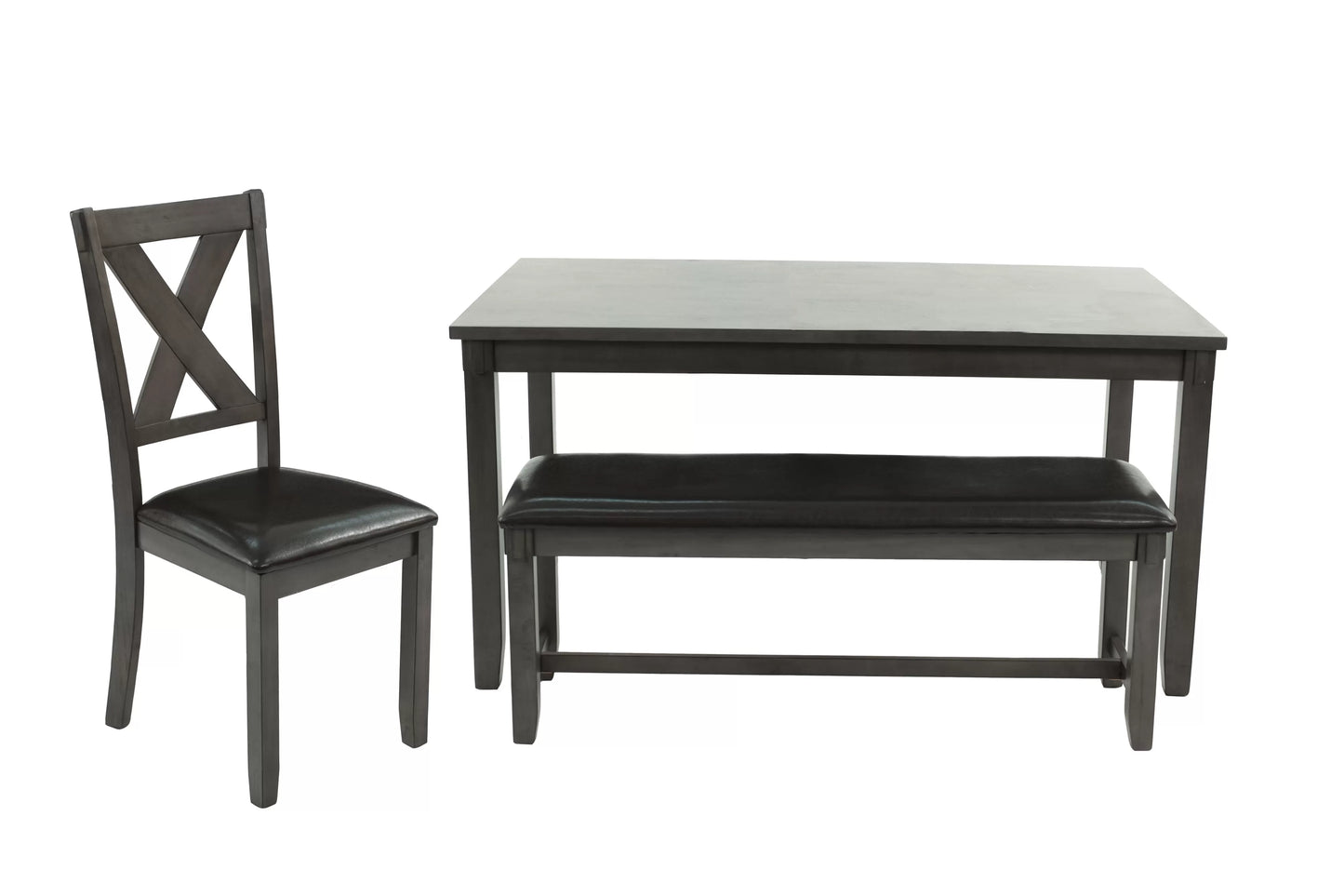 6-Pcs Dining Set (Table + 4 Chairs + Bench)