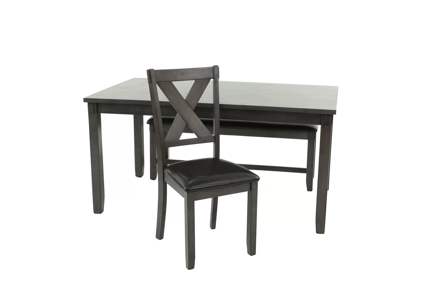 6-Pcs Dining Set (Table + 4 Chairs + Bench)