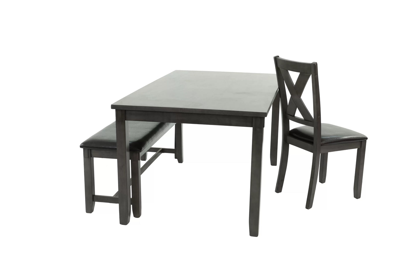 6-Pcs Dining Set (Table + 4 Chairs + Bench)