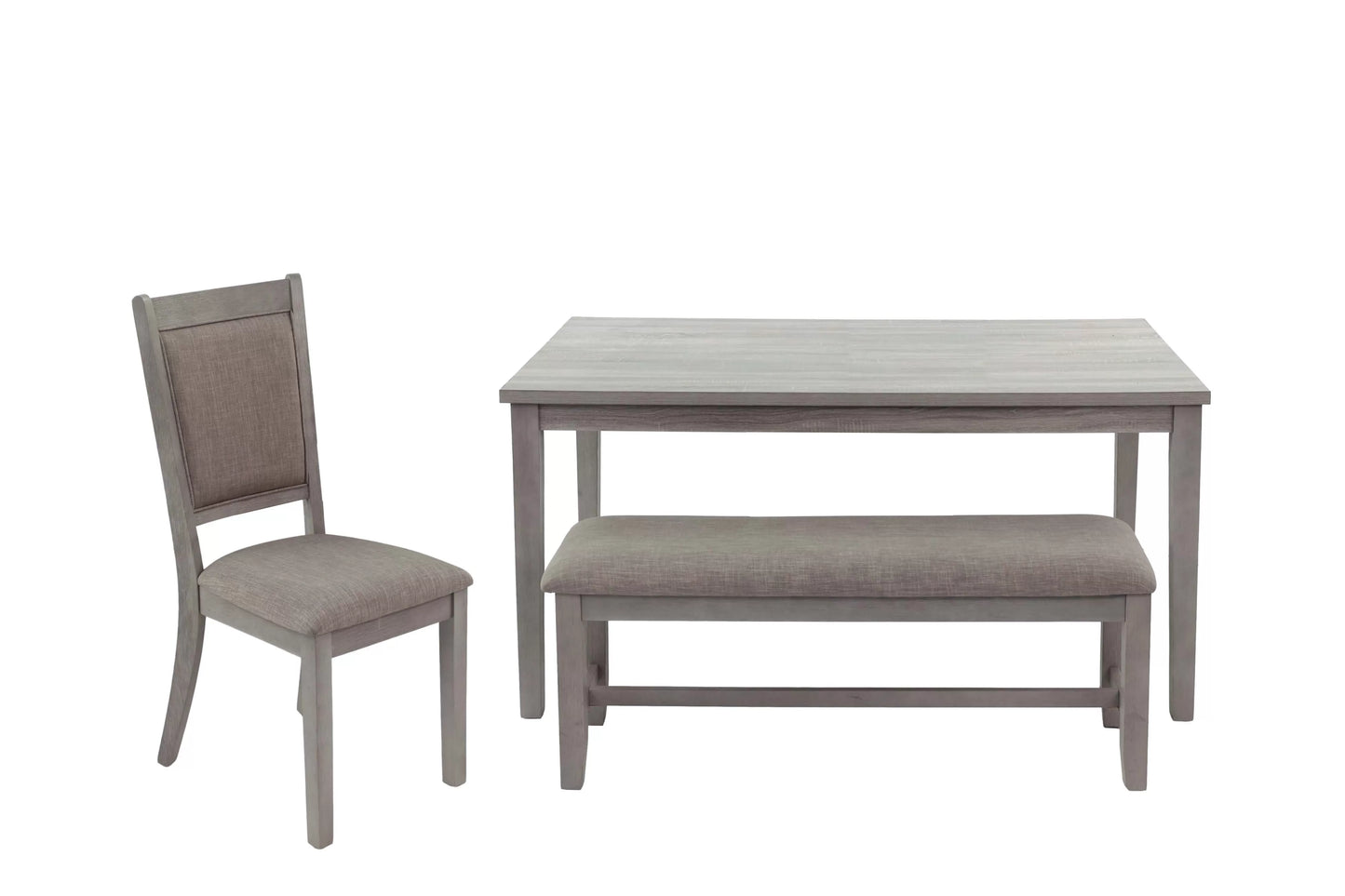 6-Pcs Dining Set (Table + 4 Chairs + Bench)