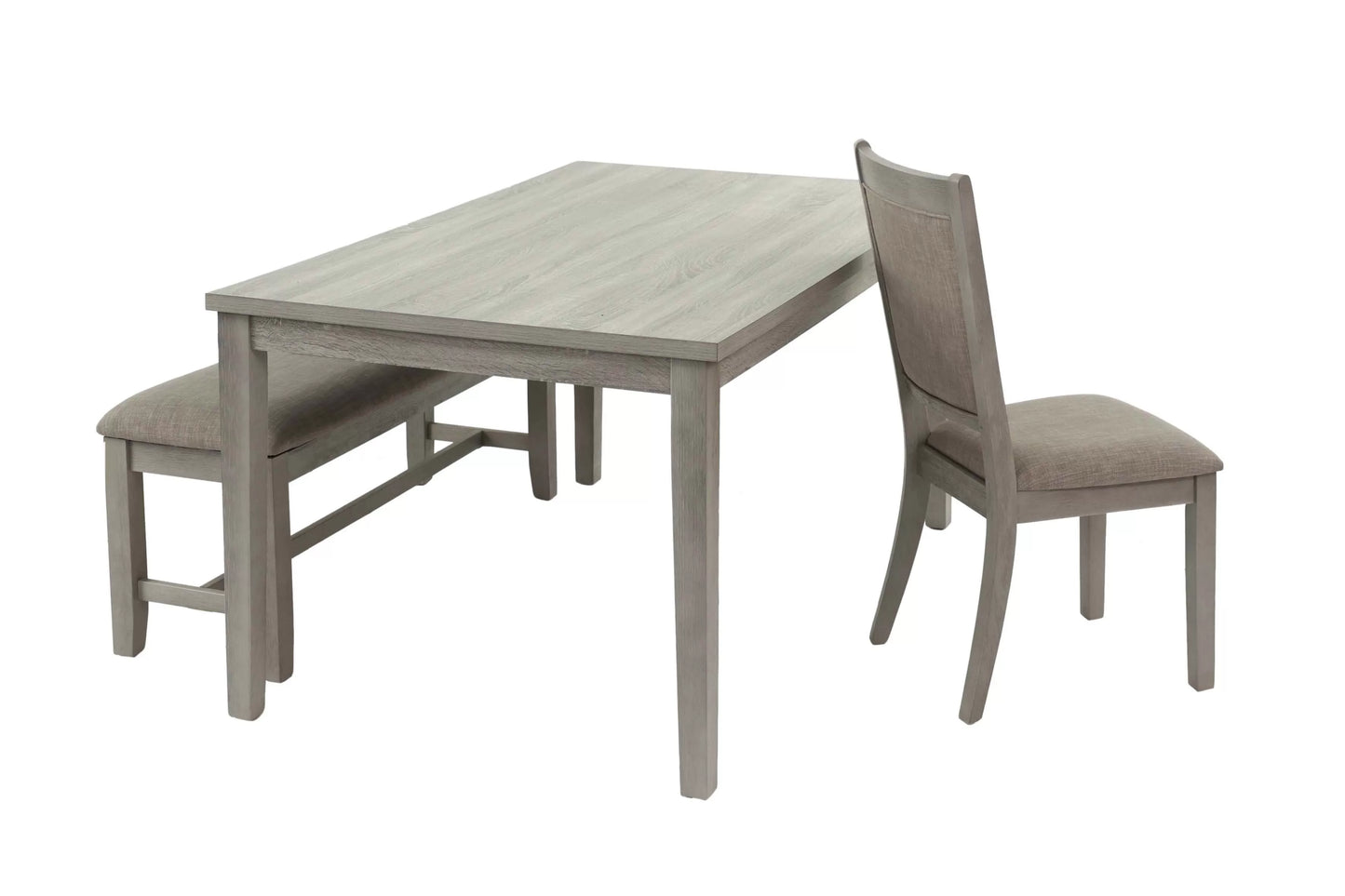 6-Pcs Dining Set (Table + 4 Chairs + Bench)