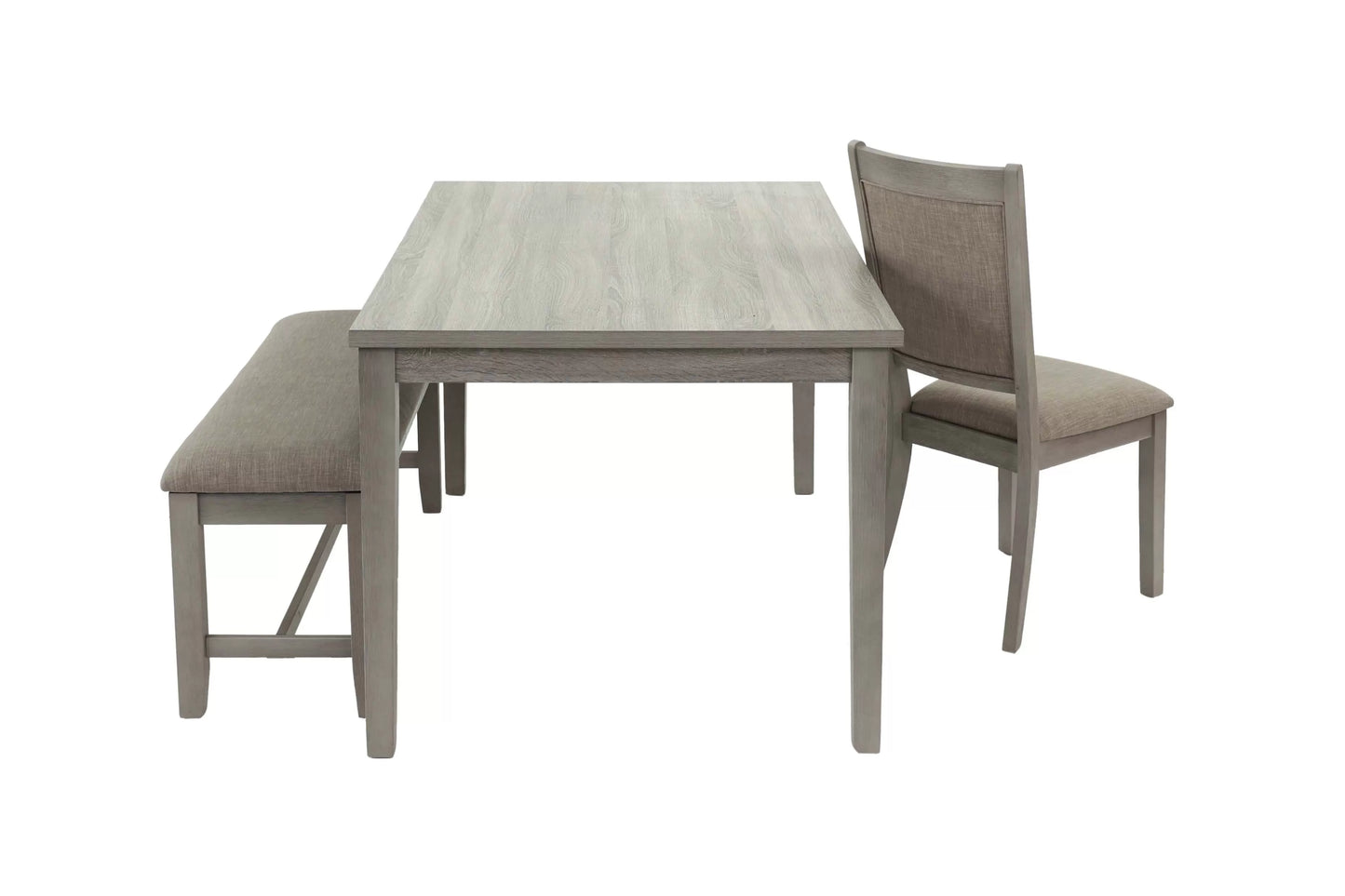 6-Pcs Dining Set (Table + 4 Chairs + Bench)