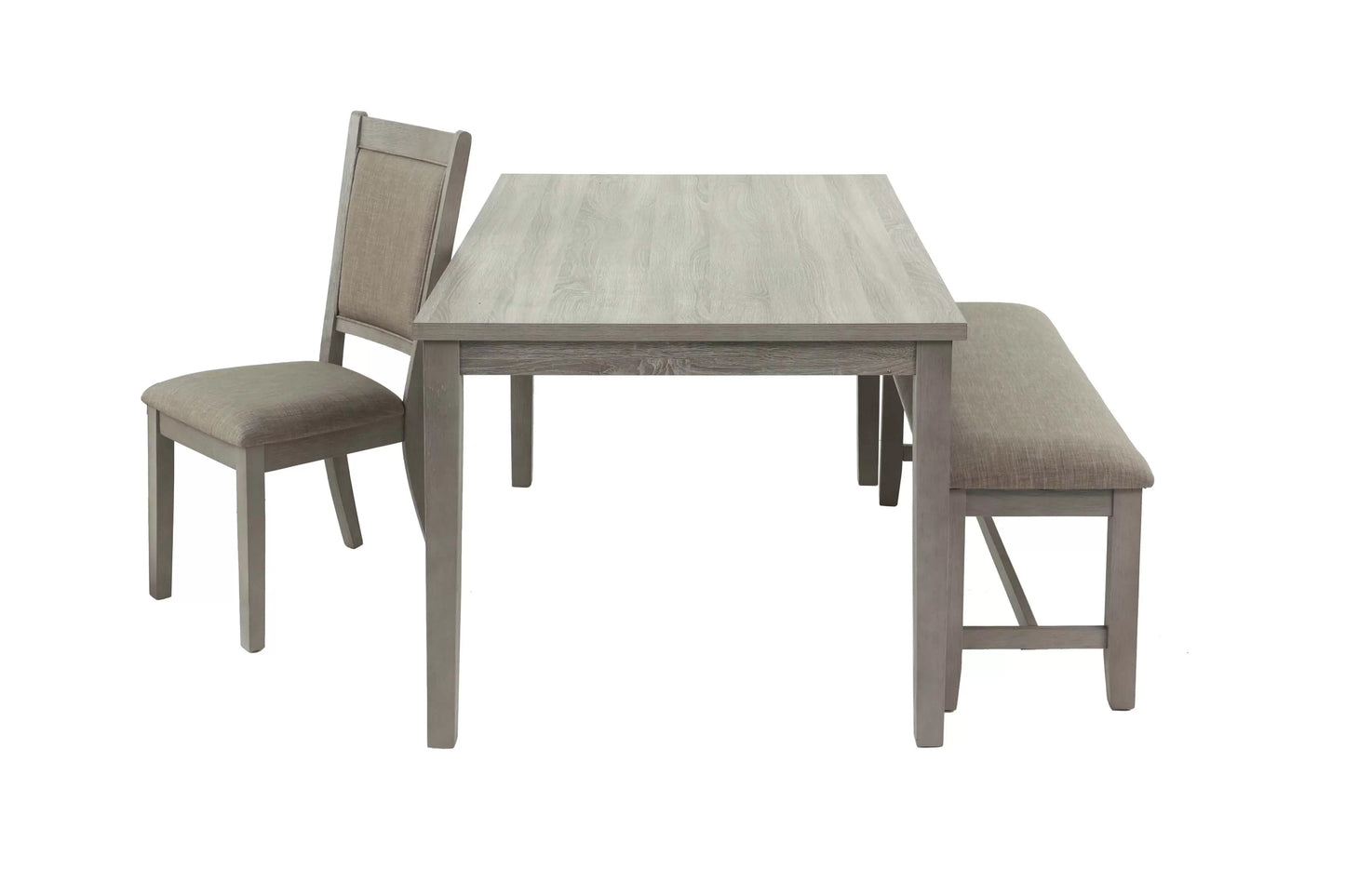 6-Pcs Dining Set (Table + 4 Chairs + Bench)