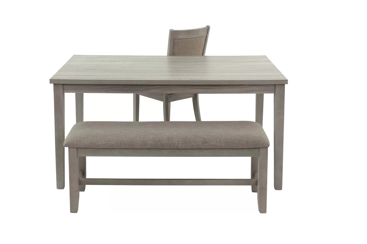 6-Pcs Dining Set (Table + 4 Chairs + Bench)