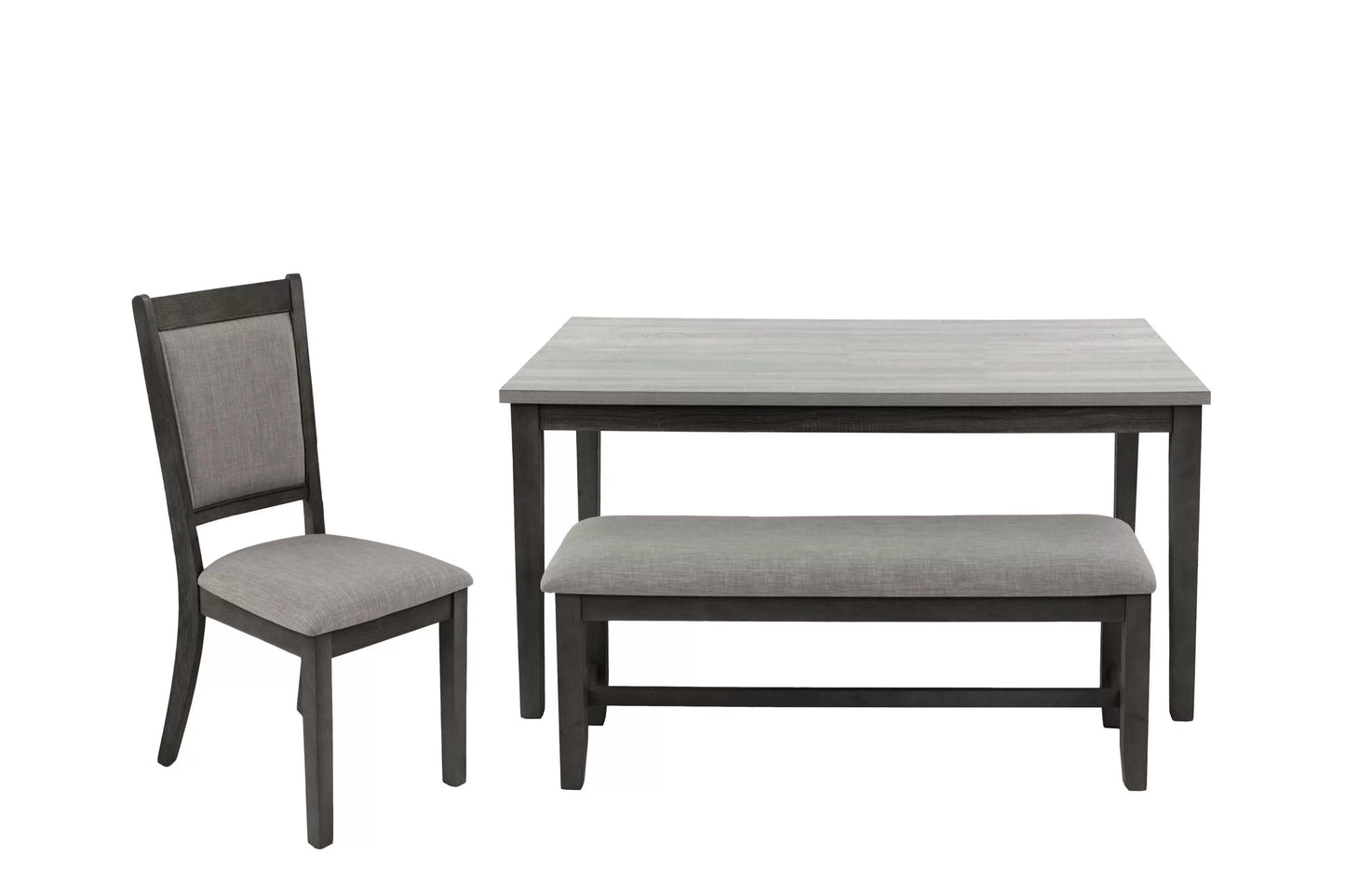 6-Pcs Dining Set (Table + 4 Chairs + Bench)