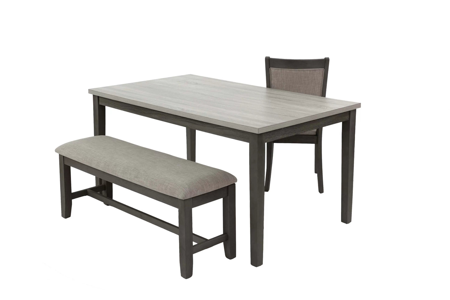 6-Pcs Dining Set (Table + 4 Chairs + Bench)
