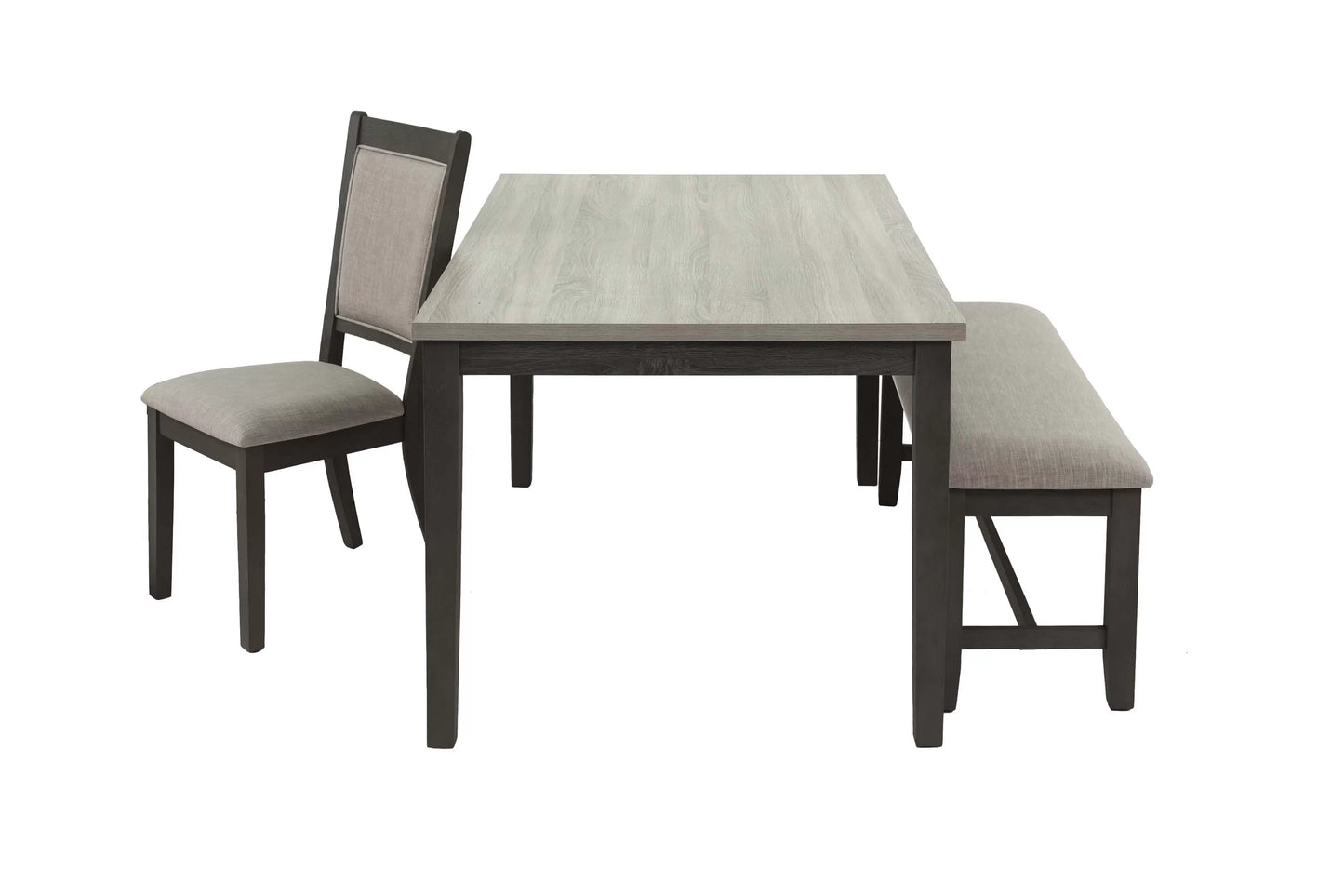 6-Pcs Dining Set (Table + 4 Chairs + Bench)