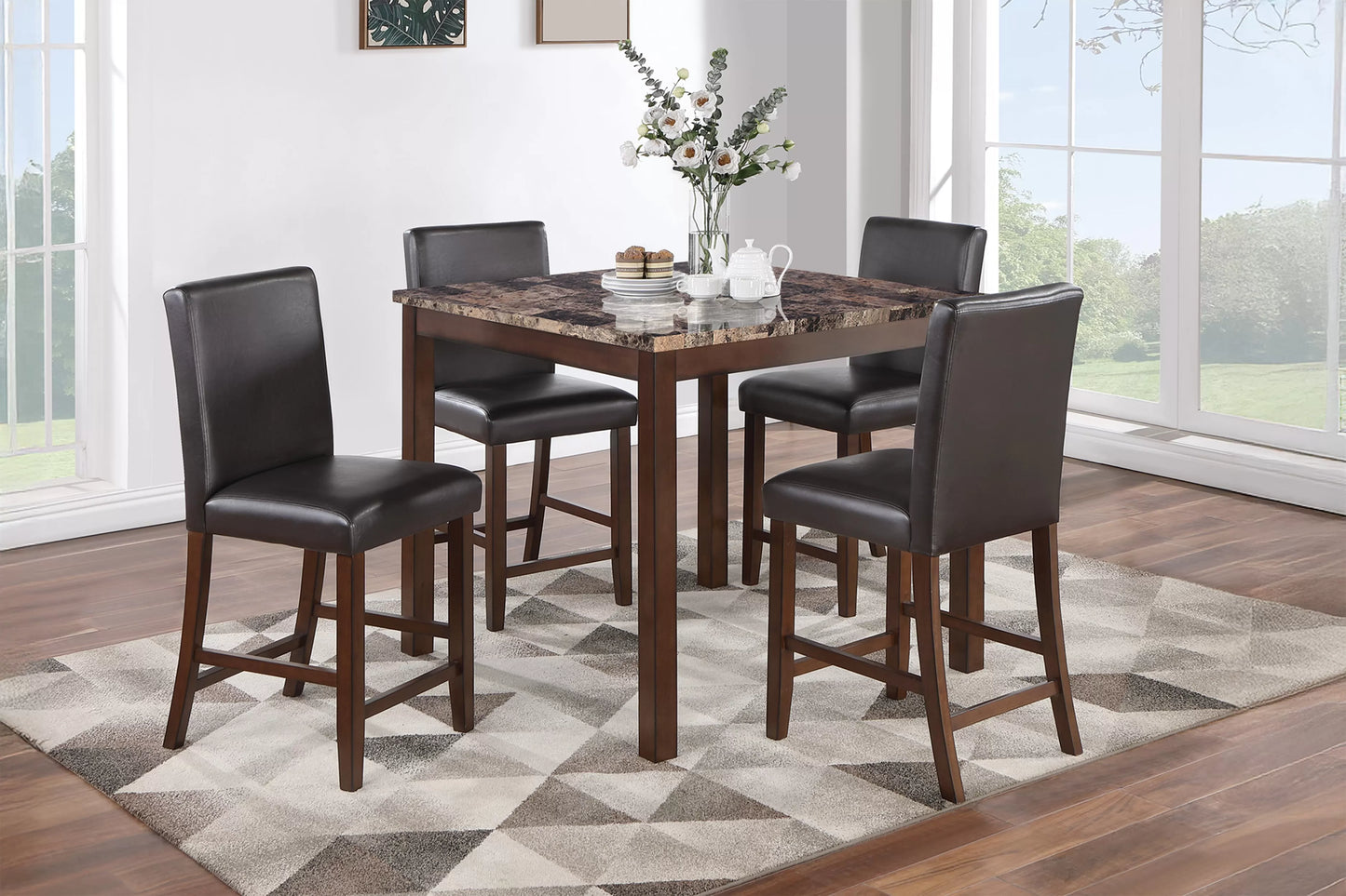 4-Seats Counter Height Dining Set