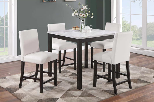 5-Pces Counter Height Dining Set (Table + 4 Chairs)