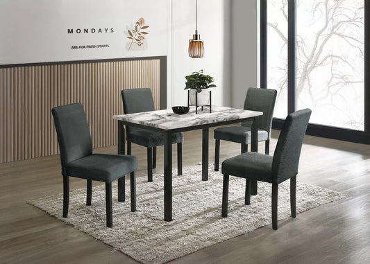 5- PC Dining Set (Table + 4 Chairs)