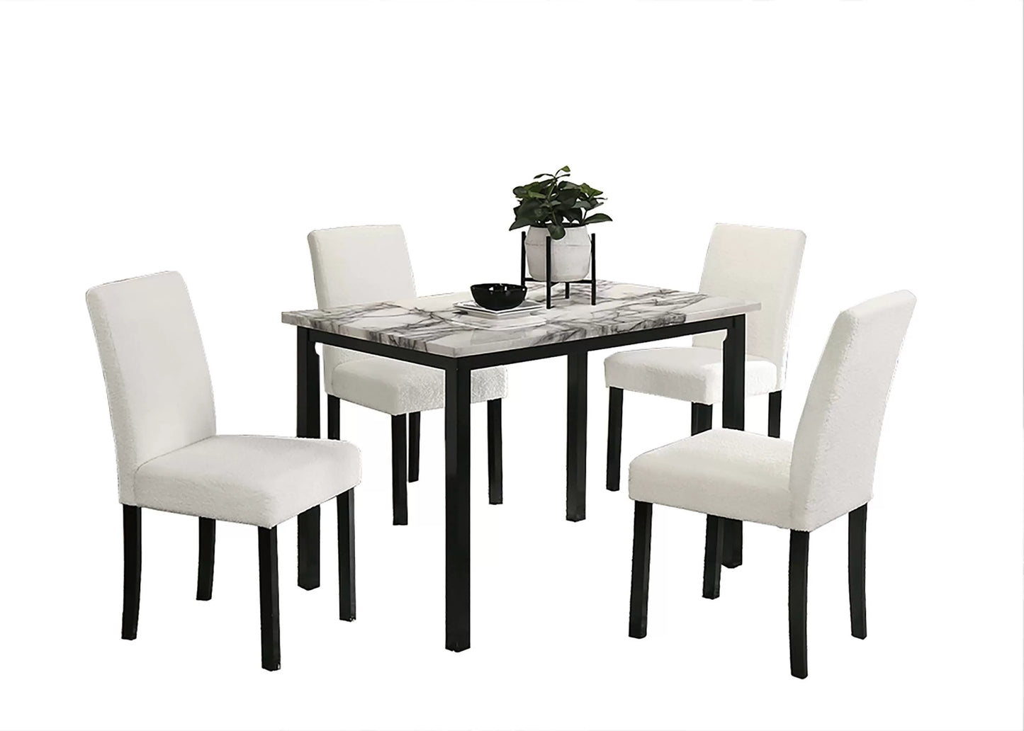 5- PC Dining Set (Table + 4 Chairs)