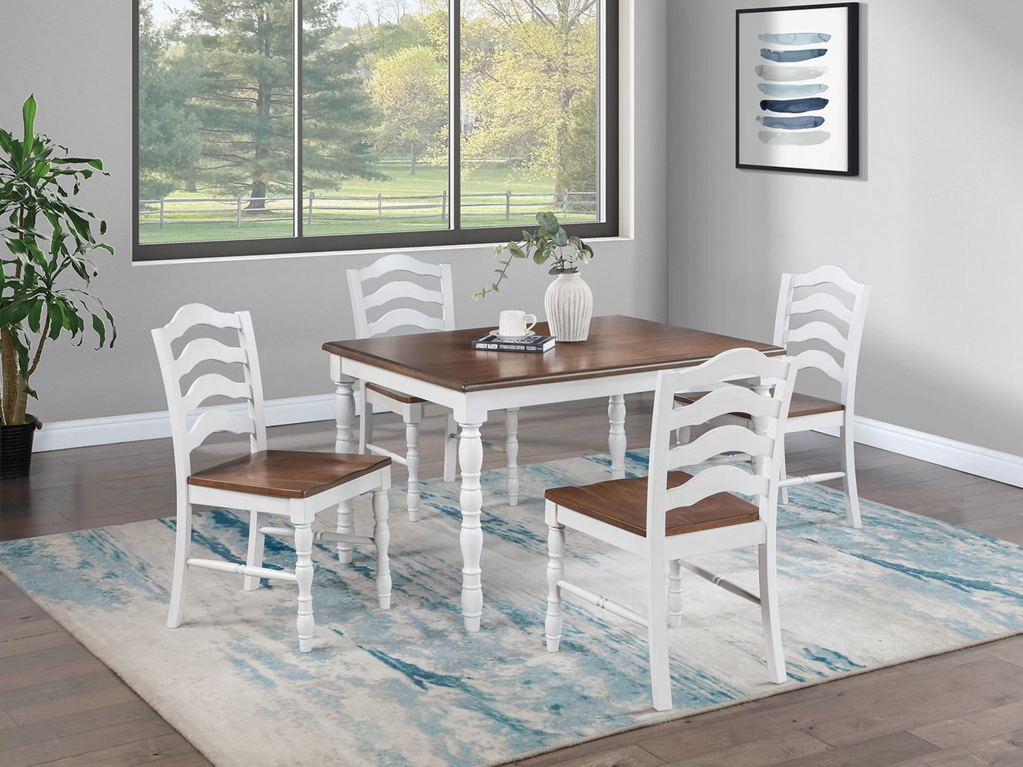 5-Pcs Dining Set (Table + 4 Chairs)