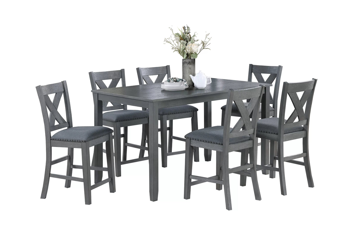 6-Seats Counter Height Dining Set