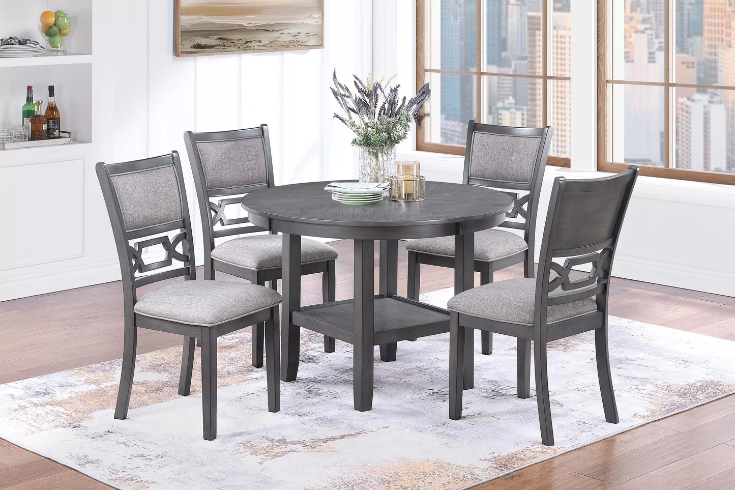 5-Pcs Dining Set (Table) + 4 Chairs