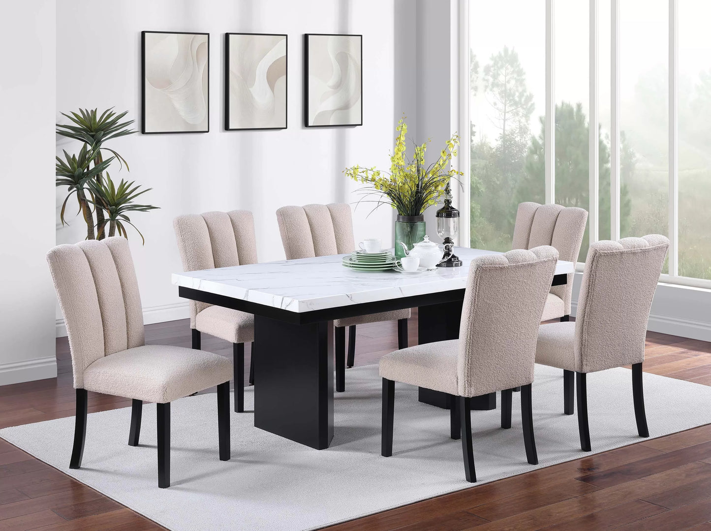 Casual Dining Table Set (Table + 6 Chairs)