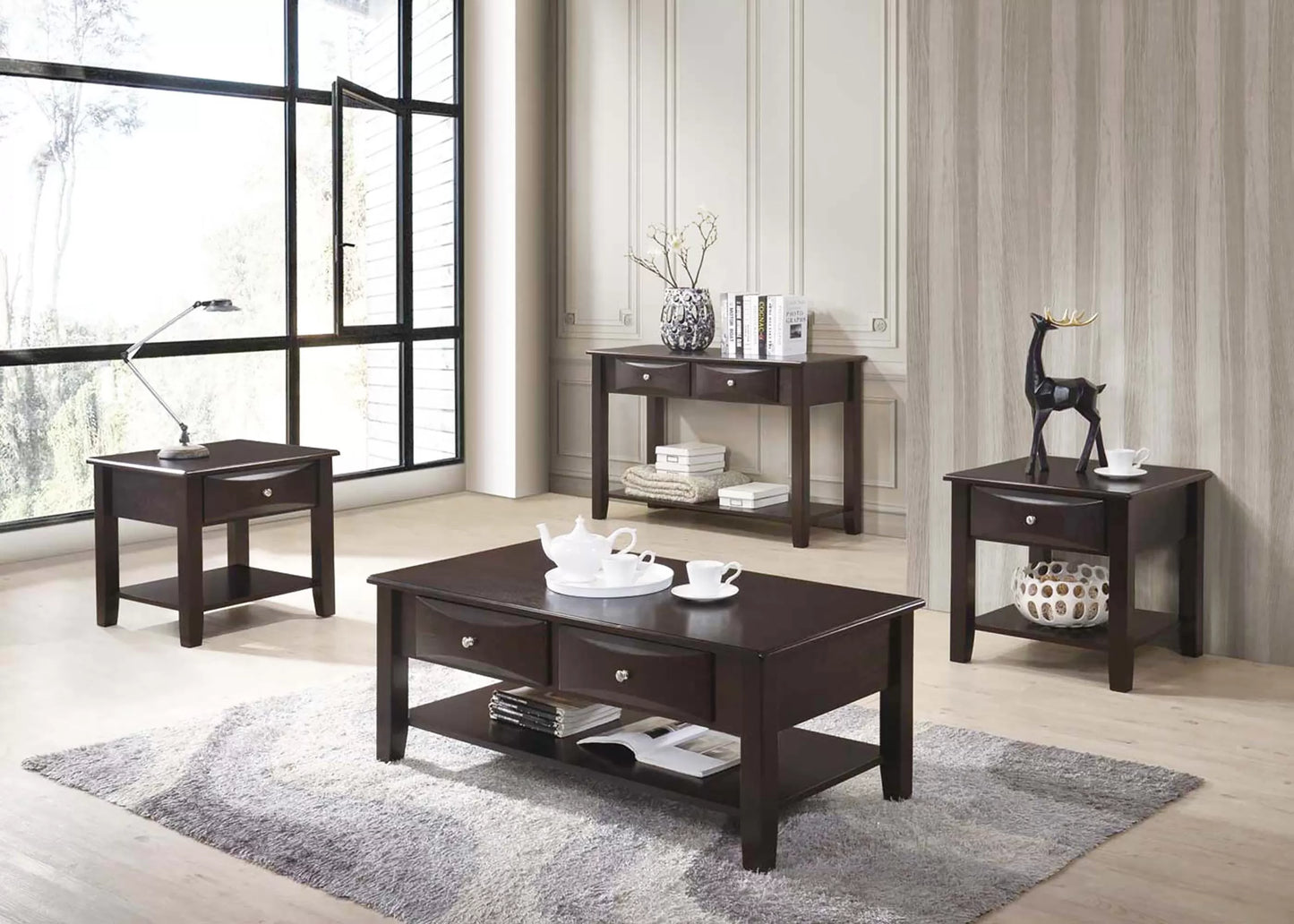 Console Table, Wooden Top