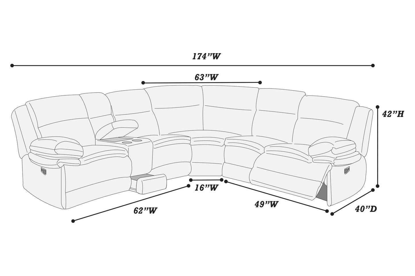 Motion Sectional, Chocolate, Light Gray, Fur-Like Jumbo Corduroy