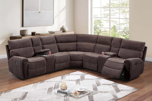Motion Sectional, Dark Gray, Chocolate, Corduroy