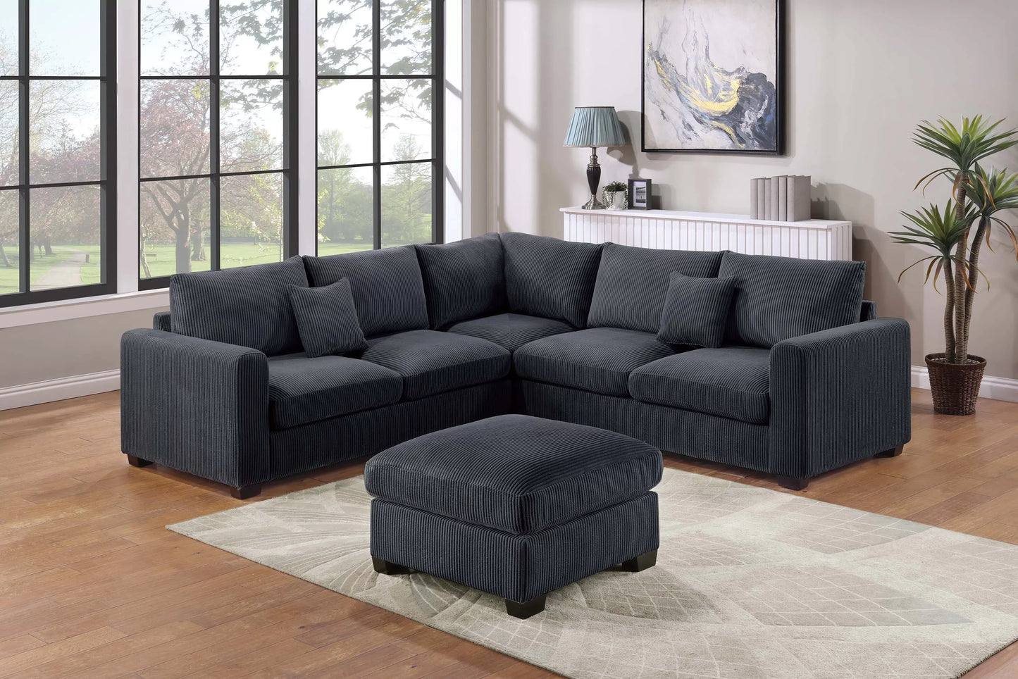 4-Pieces Sectional Sofa Set
