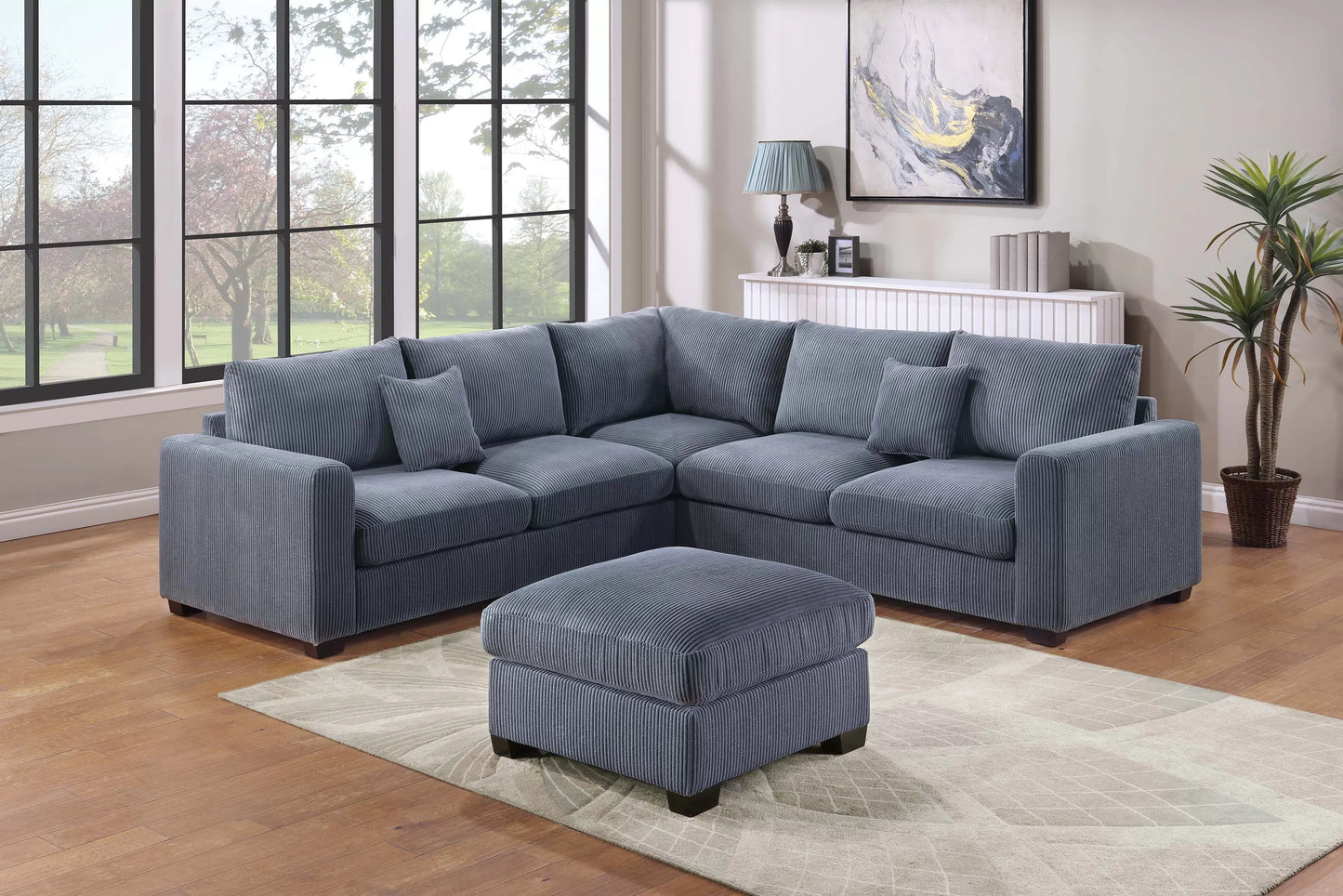 4-Pieces Sectional Sofa Set