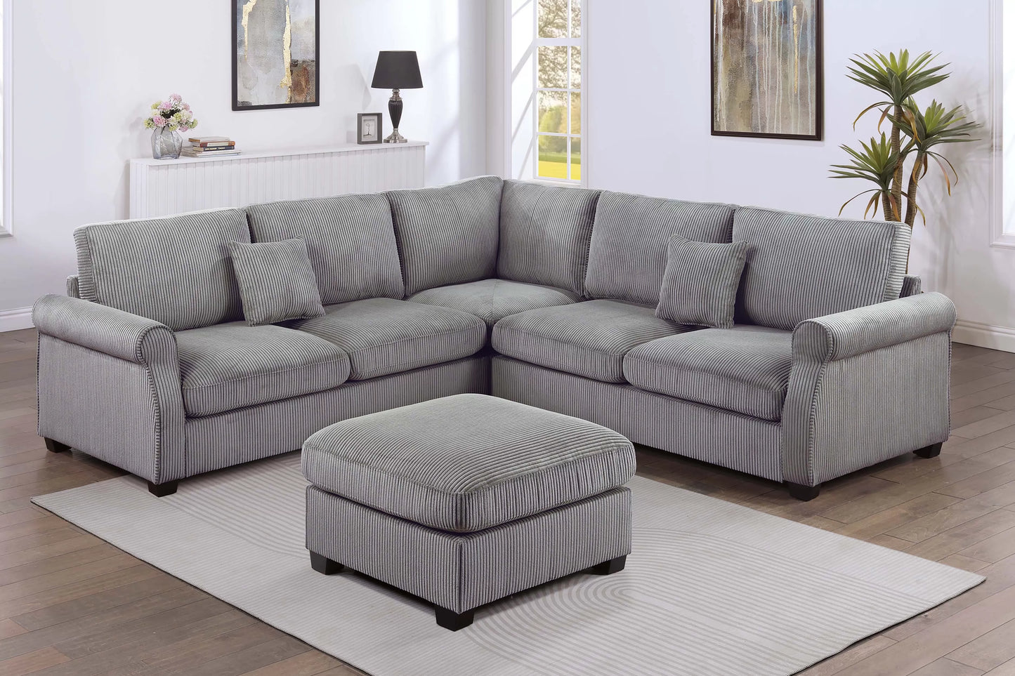 4-Pieces Sectional Sofa Set