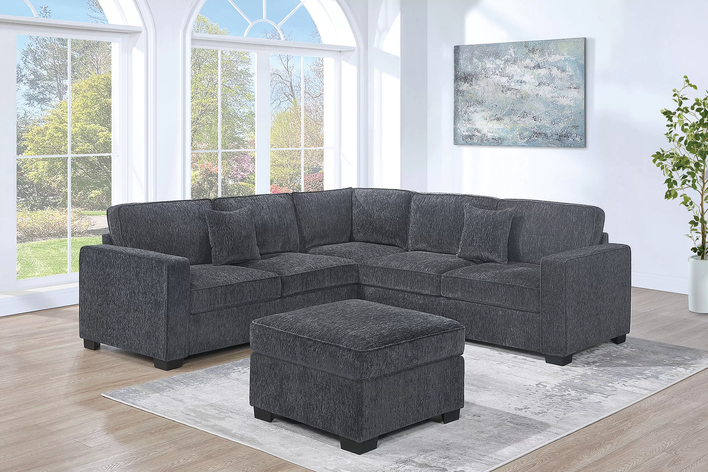 4-Pieces Sectional Sofa Set