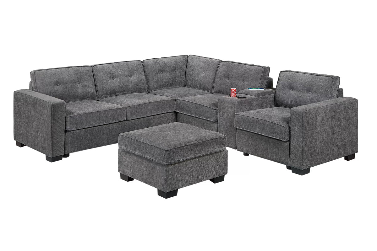 4-Pieces Sectional Sofa Set
