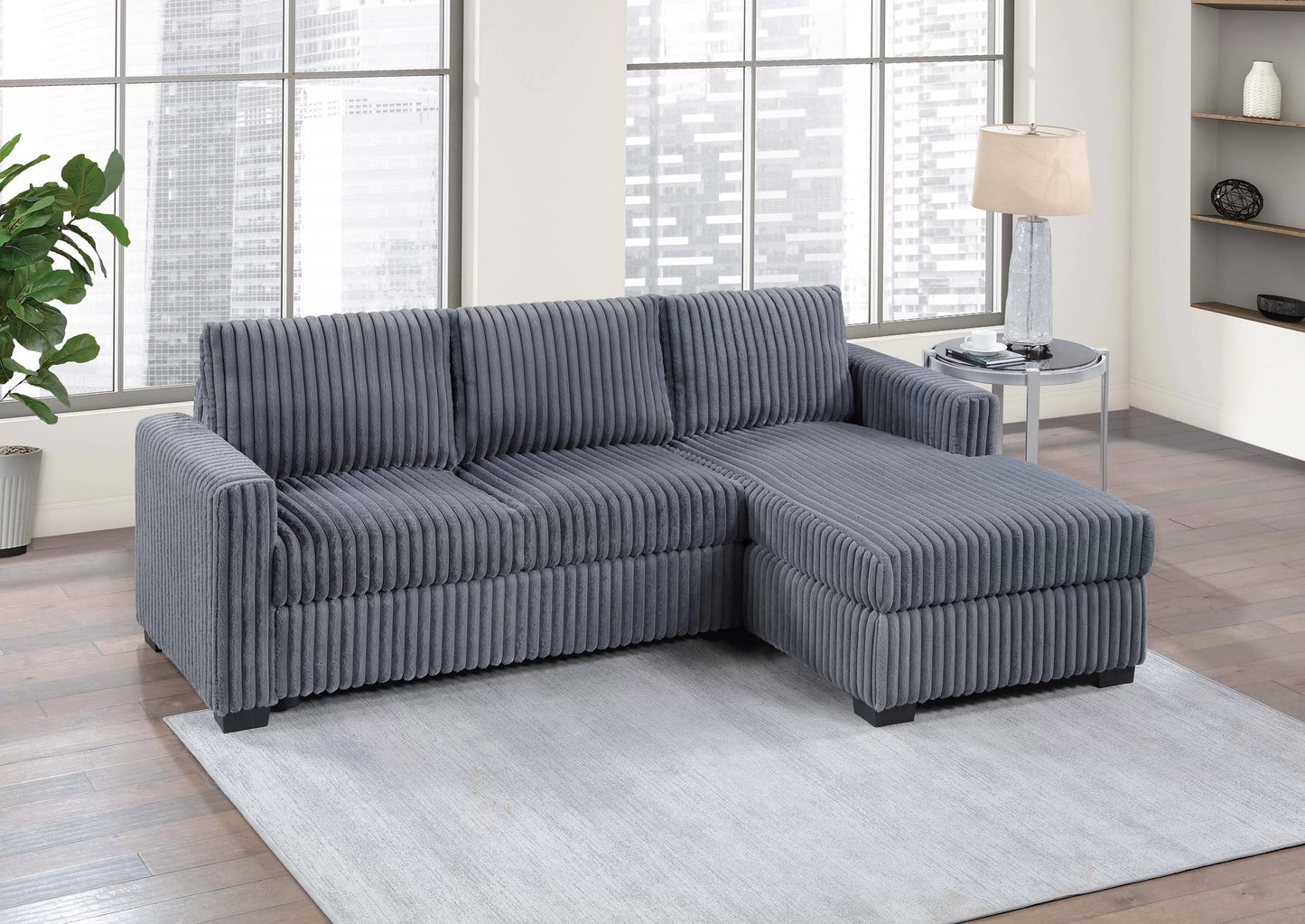 2-Pieces All-In-One Sectional Sofa