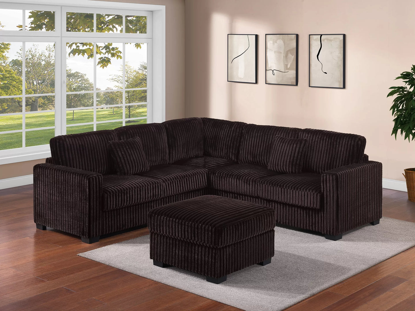 4-Pieces Sectional Sofa Set