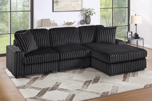2-Pieces Reversible Sectional Sofa