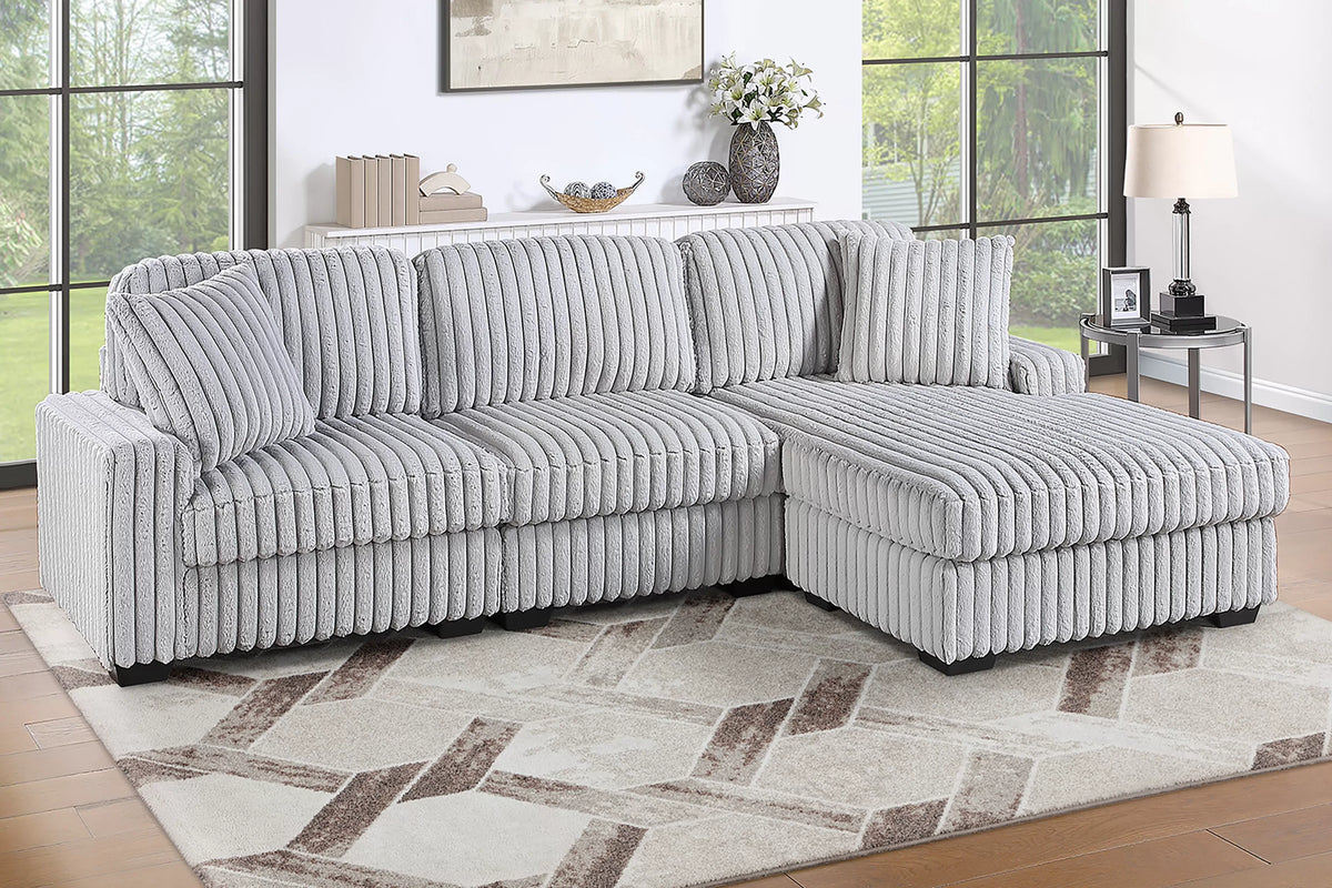 2-Pieces Reversible Sectional Sofa