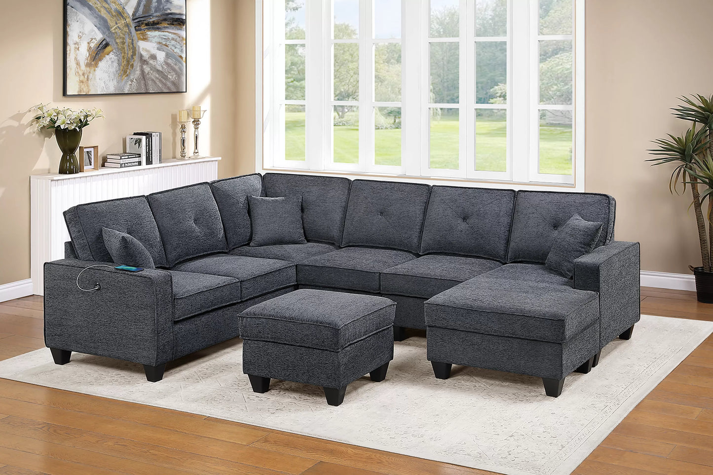5-Pieces Sectional Sofa Set