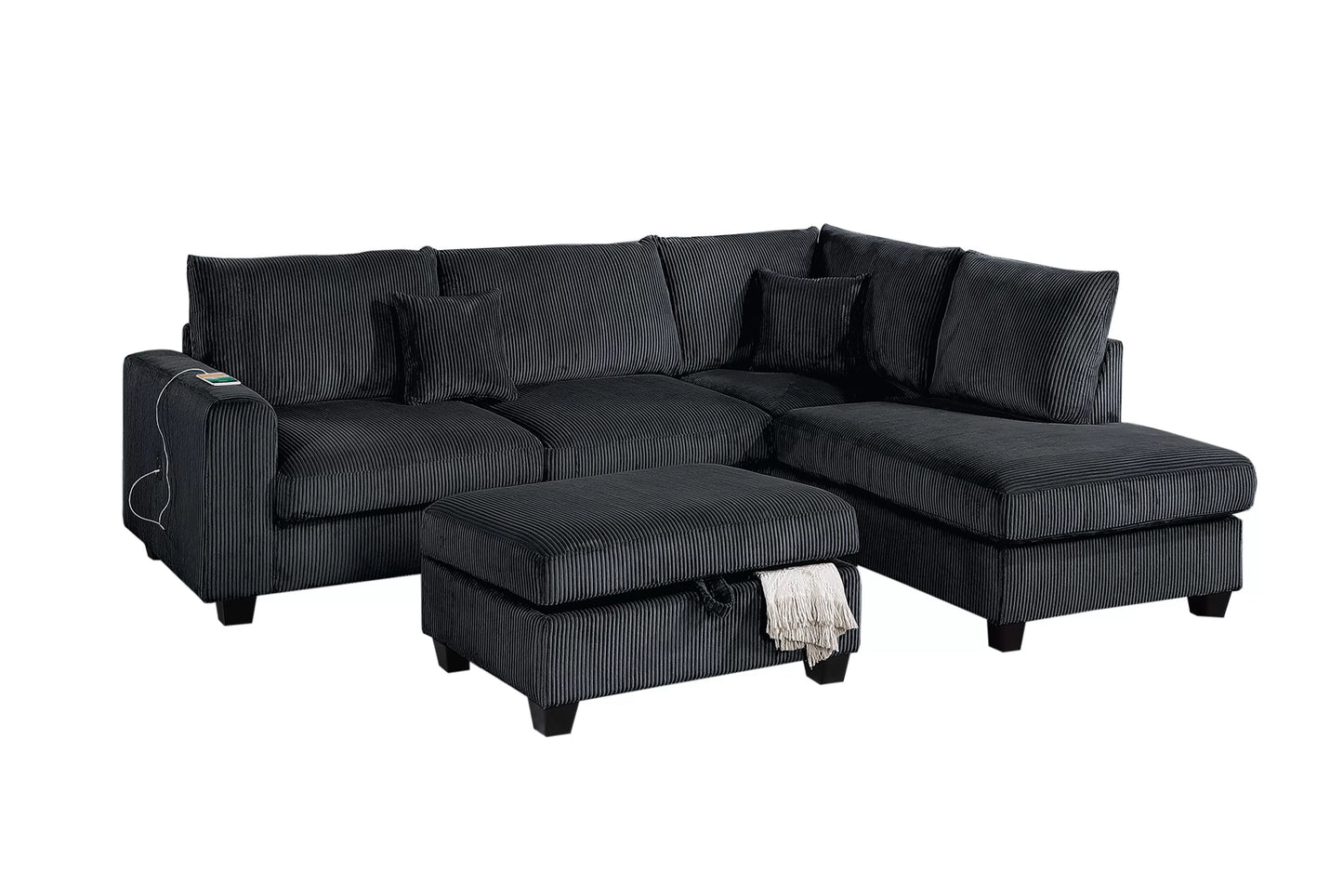 3-Pieces Sectional Sofa Set
