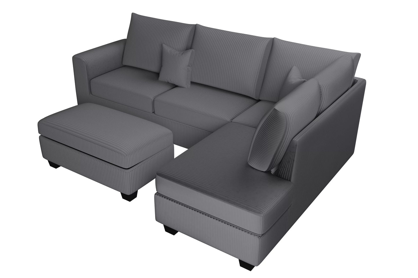 3-Pieces Sectional Sofa Set