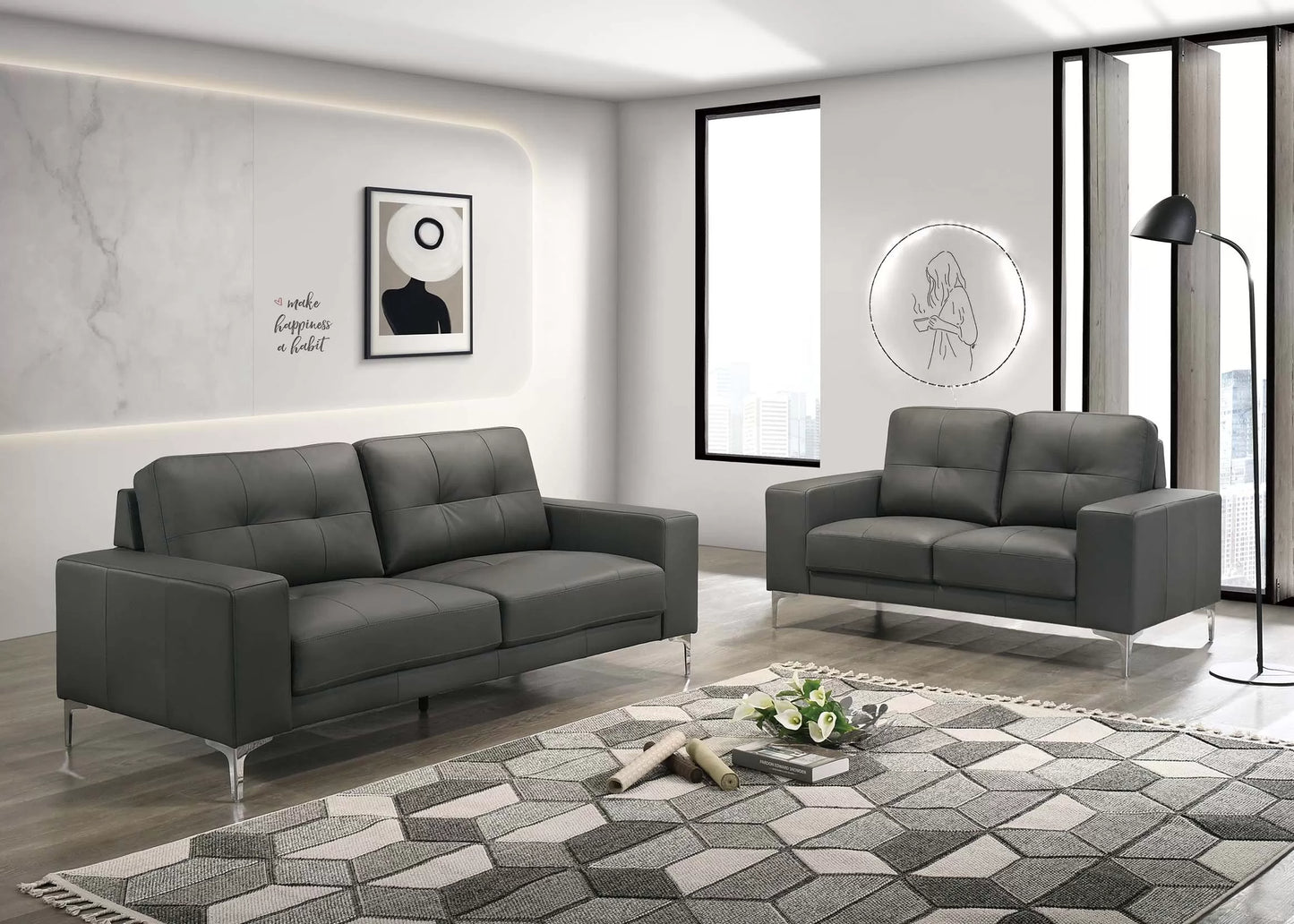 2-Pieces Sofa Set