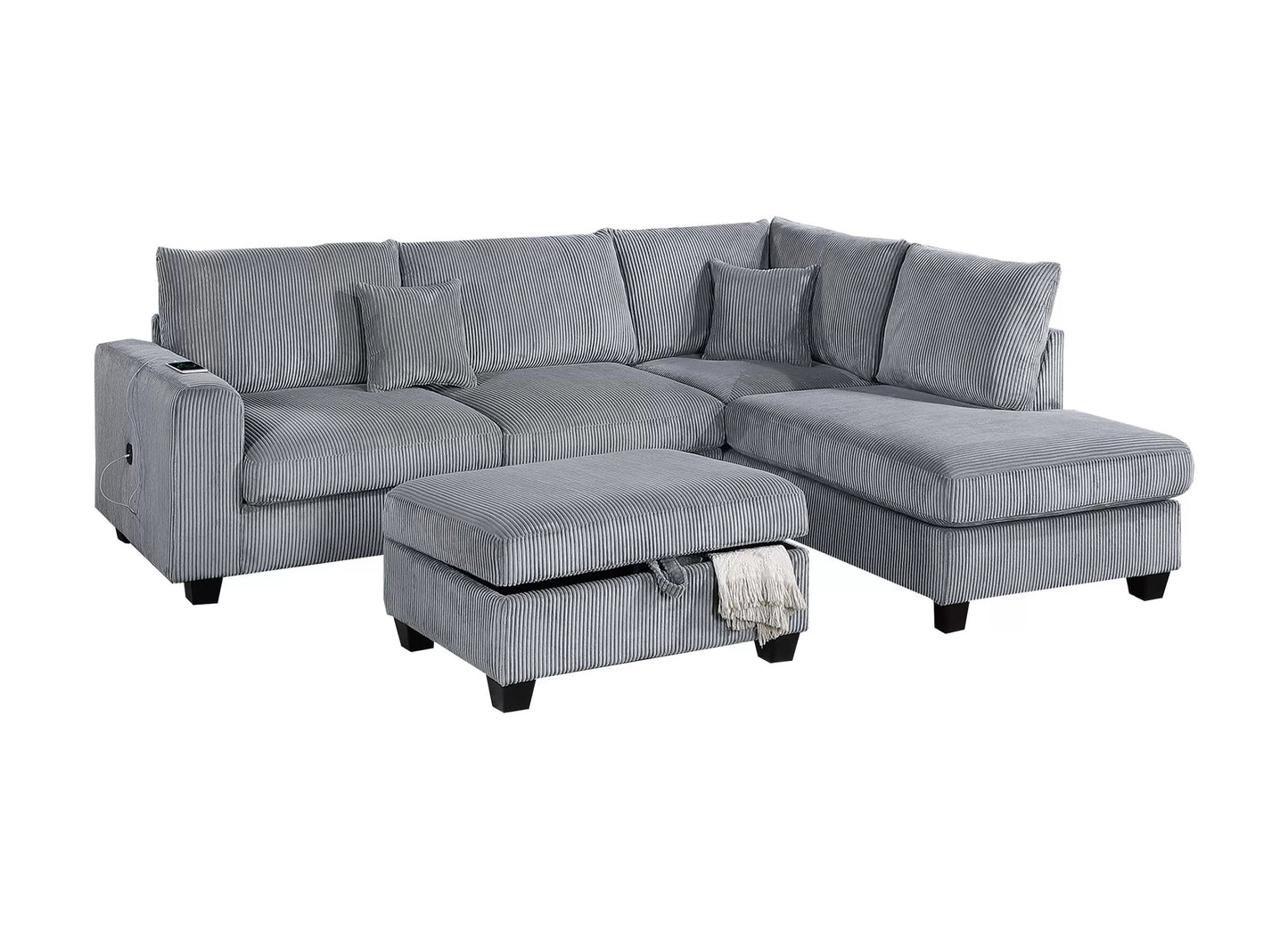 3-Pieces Sectional Sofa Set