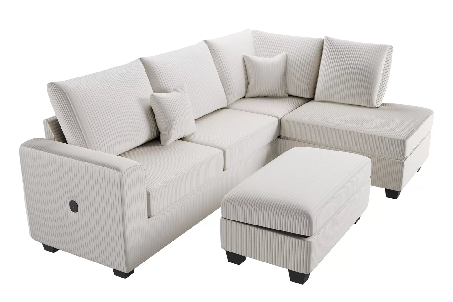 3-Pieces Sectional Sofa Set