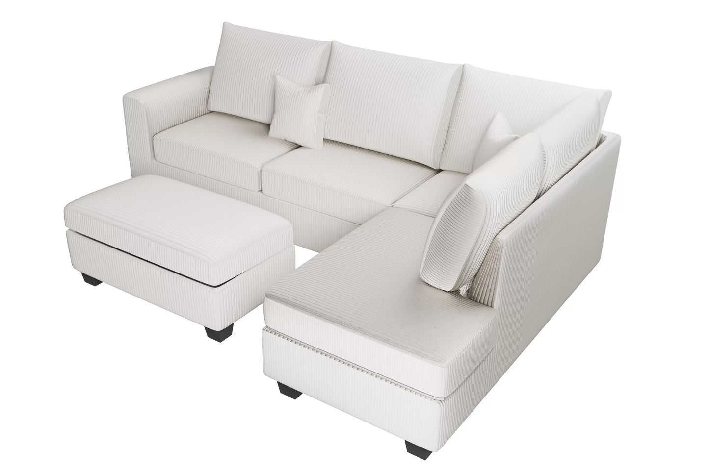 3-Pieces Sectional Sofa Set